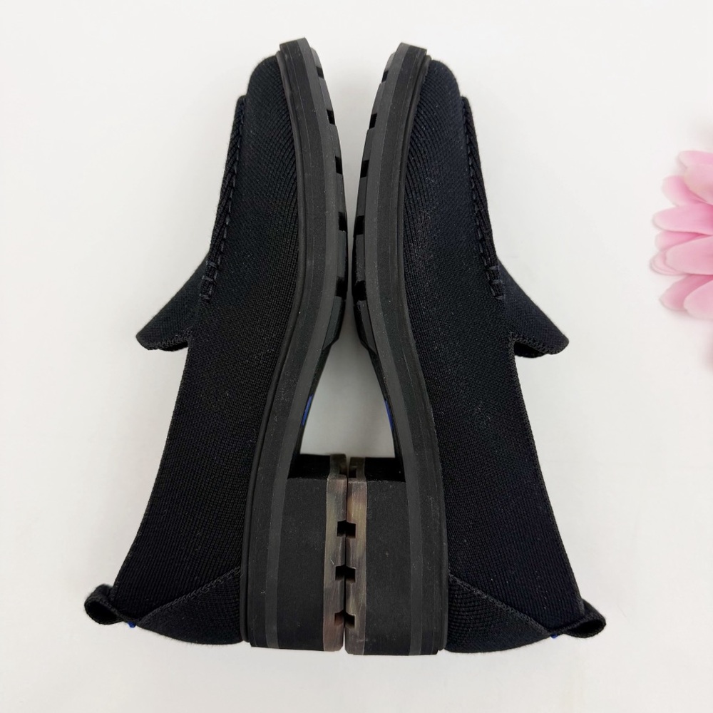Rothy’s The Lug Loafer Shoes Onyx Black Wool - Picture 8 of 16
